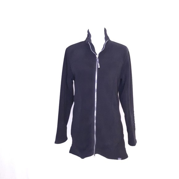 Mondetta Fleece Full Zip Teal Embroidered Sleeves - Picture 3 of 9